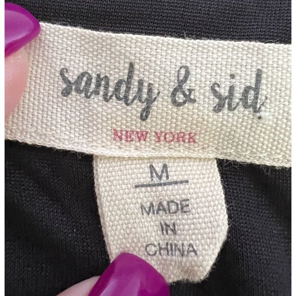 Sandy & Sid New York Womens Black Sleeveless Maxi Jumpsuit Wide leg Tiered M - Picture 5 of 7